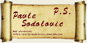 Pavle Šodolović vizit kartica